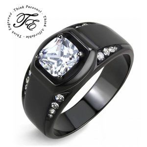 Men's Black Wedding Band Or Promise ring
